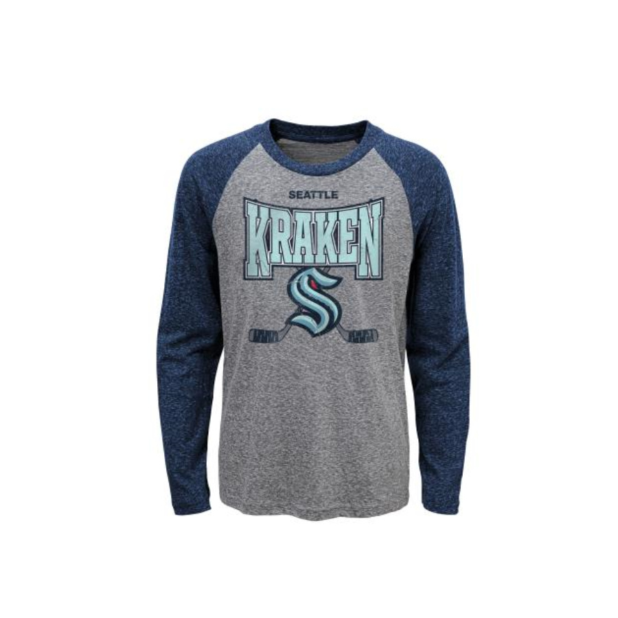 NHL STICK UP LS TRIBLEND RAGLAN SEATTLE KRAKEN DETSKÉ TRIČKO